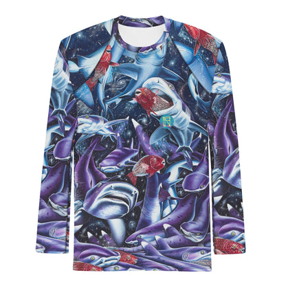 Cosmic Lovers Full Print Men's Rash Guard