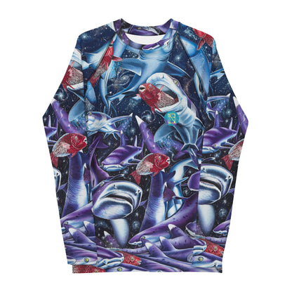 Cosmic Lovers Full Print Men's Rash Guard