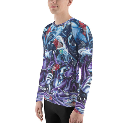 Cosmic Lovers Full Print Men's Rash Guard