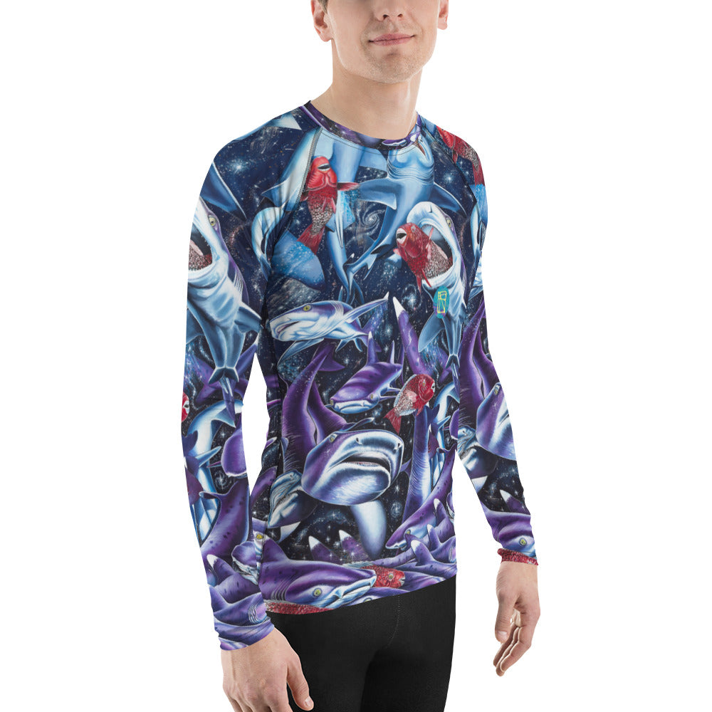 Cosmic Lovers Full Print Men's Rash Guard