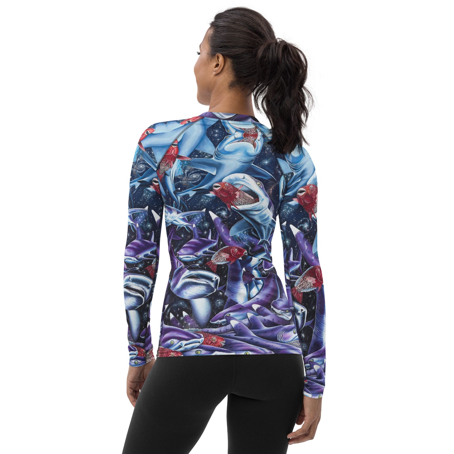 Cosmic Lovers Full Print Women's Rash Guard