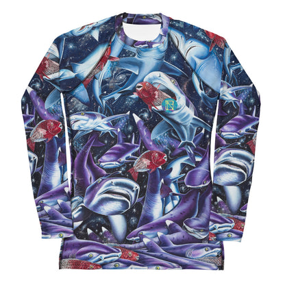 Cosmic Lovers Full Print Women's Rash Guard