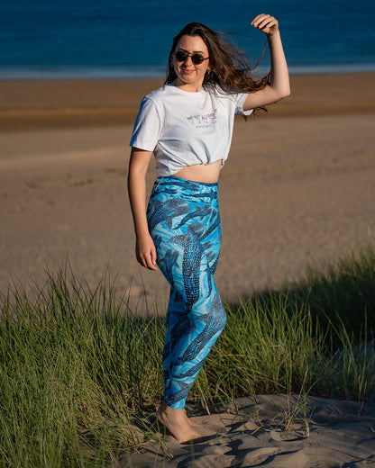 Groovy Whale Shark Yoga Leggings