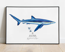 Load image into Gallery viewer, Blue Shark Scientific Print
