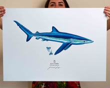 Load image into Gallery viewer, Blue Shark - A2 Original Painting

