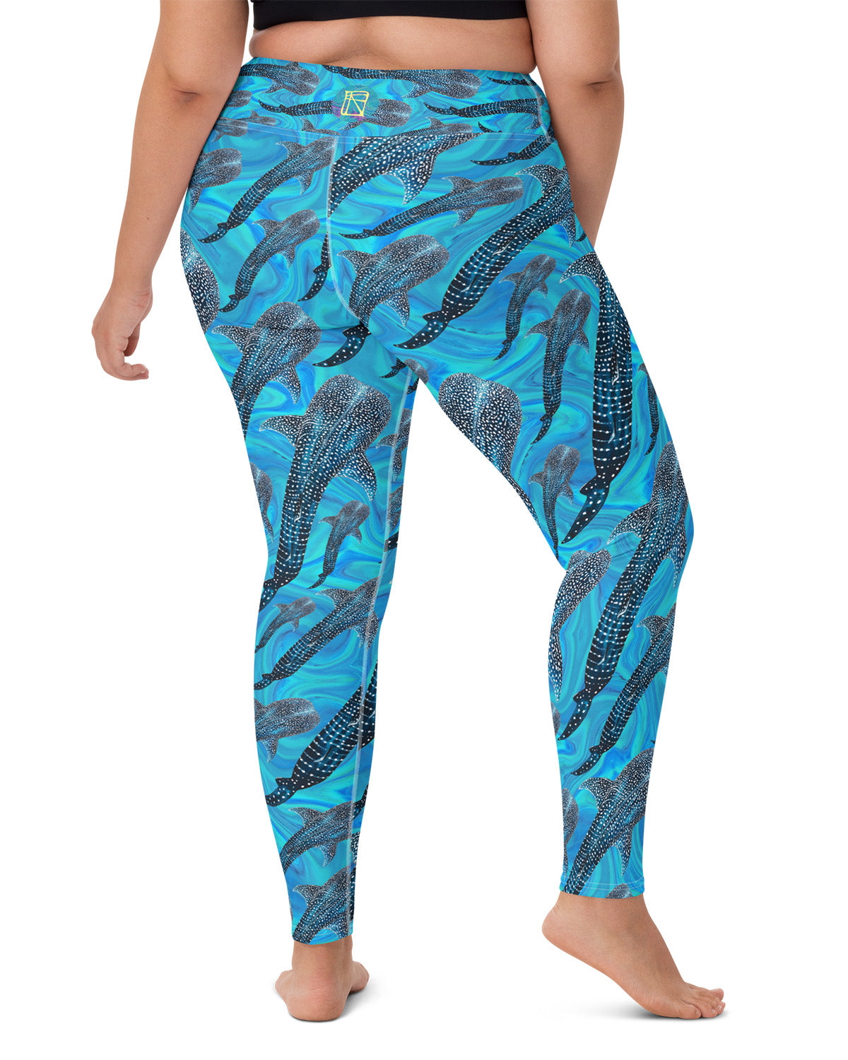 Groovy Whale Shark Yoga Leggings