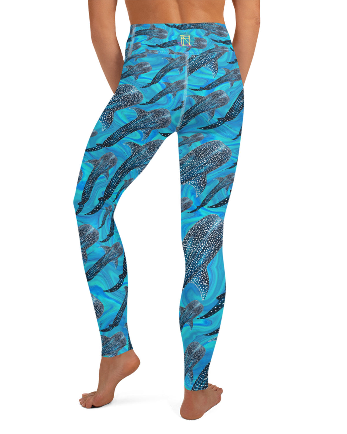 Groovy Whale Shark Yoga Leggings