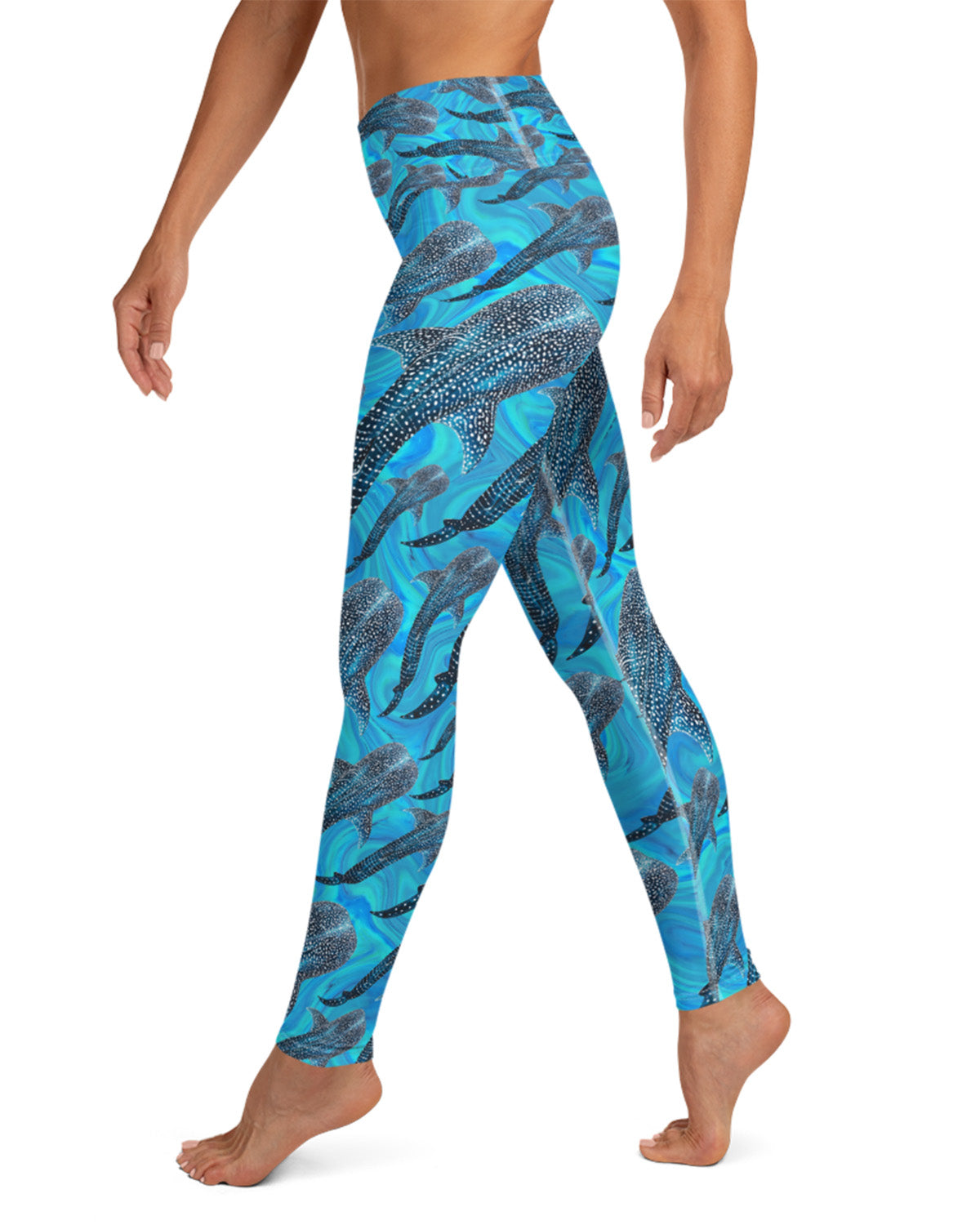 Groovy Whale Shark Yoga Leggings