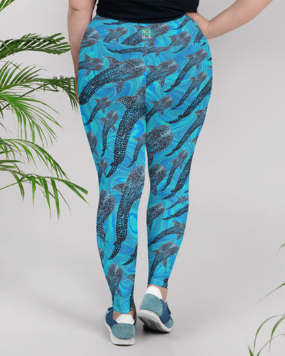 Groovy Whale Shark Curve Yoga Leggings