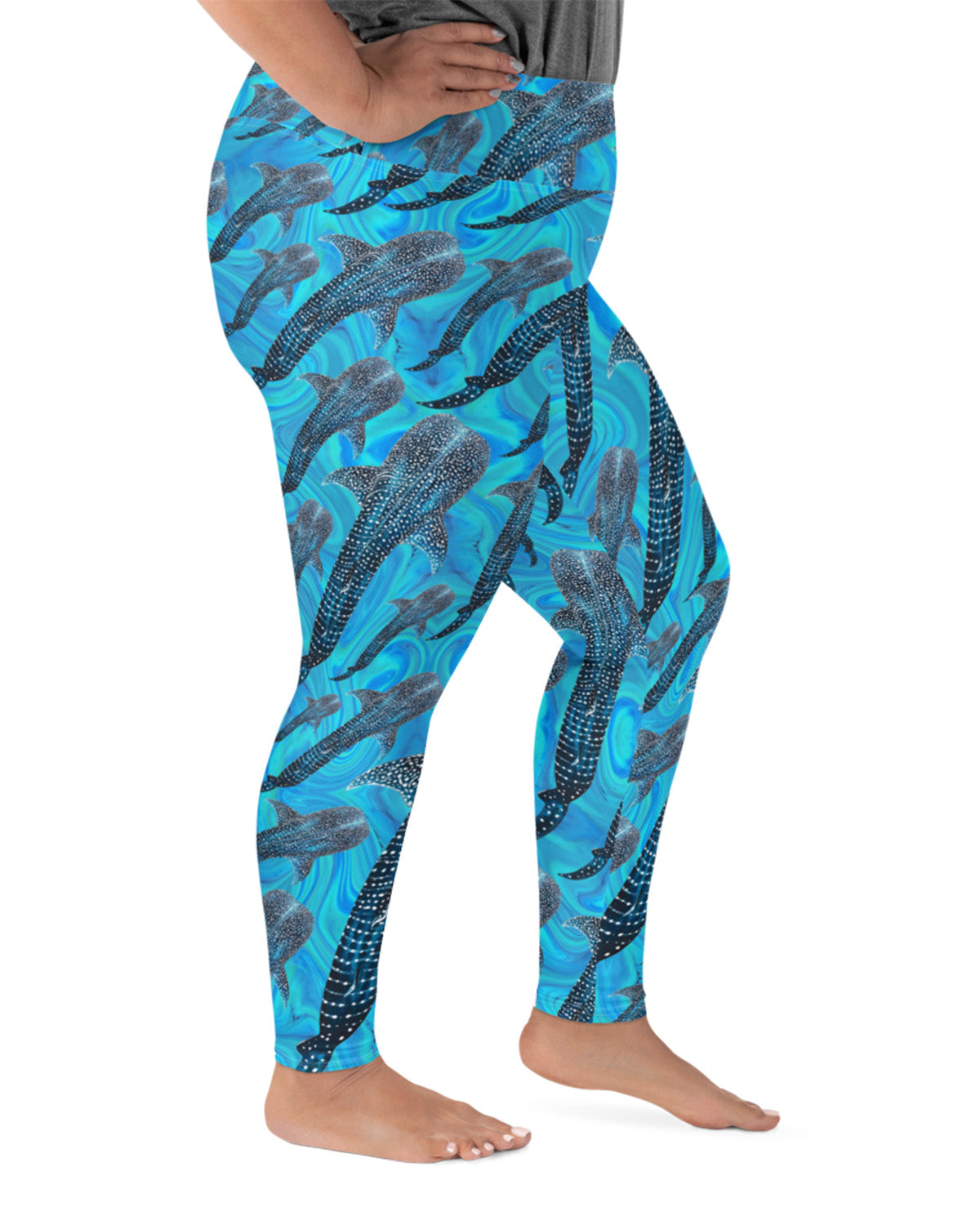 Groovy Whale Shark Curve Yoga Leggings