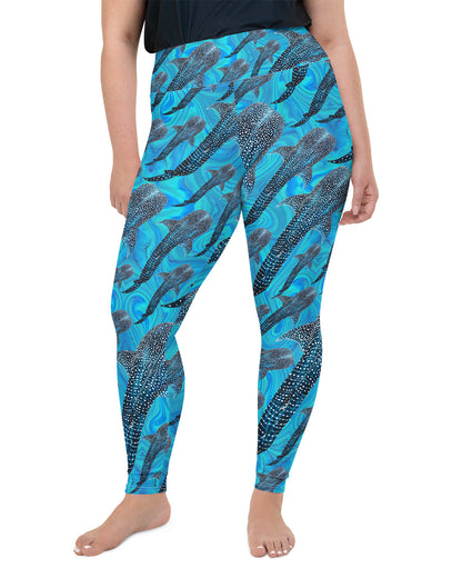 Groovy Whale Shark Curve Yoga Leggings