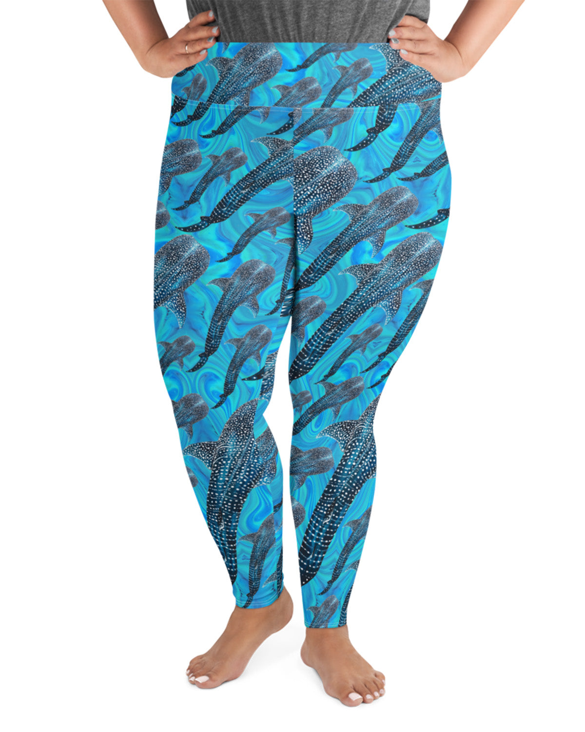 Groovy Whale Shark Curve Yoga Leggings