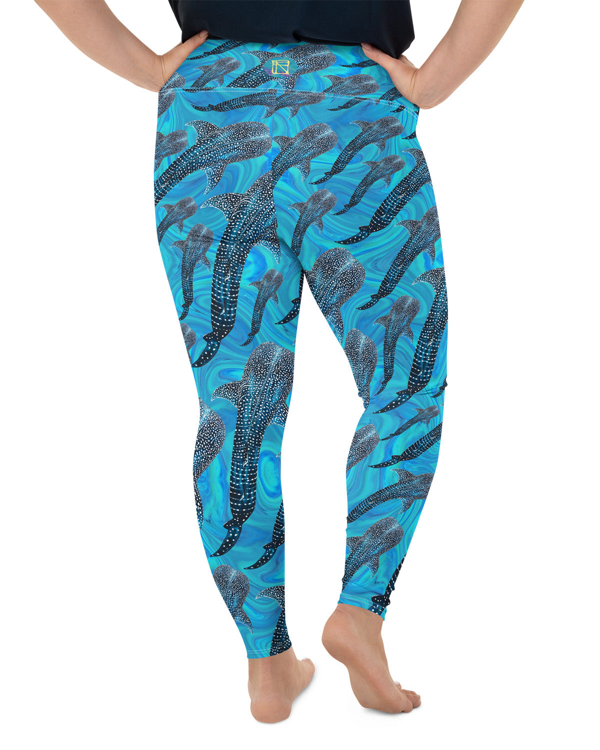 Groovy Whale Shark Curve Yoga Leggings