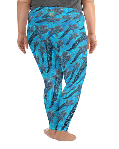 Groovy Whale Shark Curve Yoga Leggings