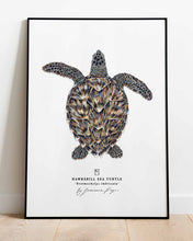 Load image into Gallery viewer, Hawksbill Sea Turtle Scientific Print
