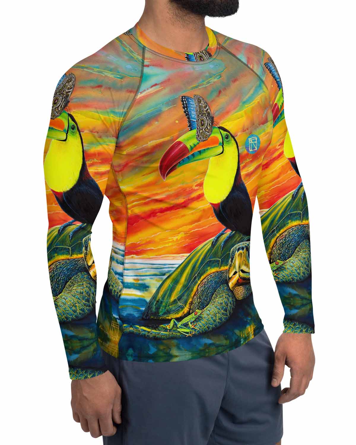 Pura Vida Full Print Men's Rash Guard