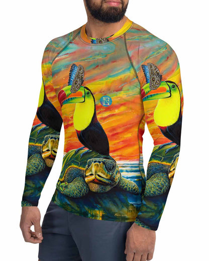 Pura Vida Full Print Men's Rash Guard