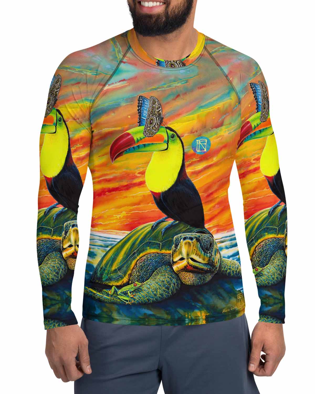 Pura Vida Full Print Men's Rash Guard