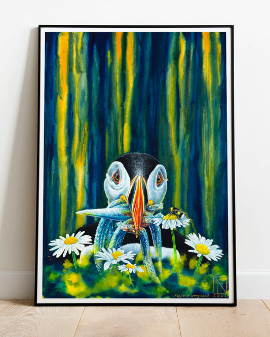 Puffin To worry about Giclée Print