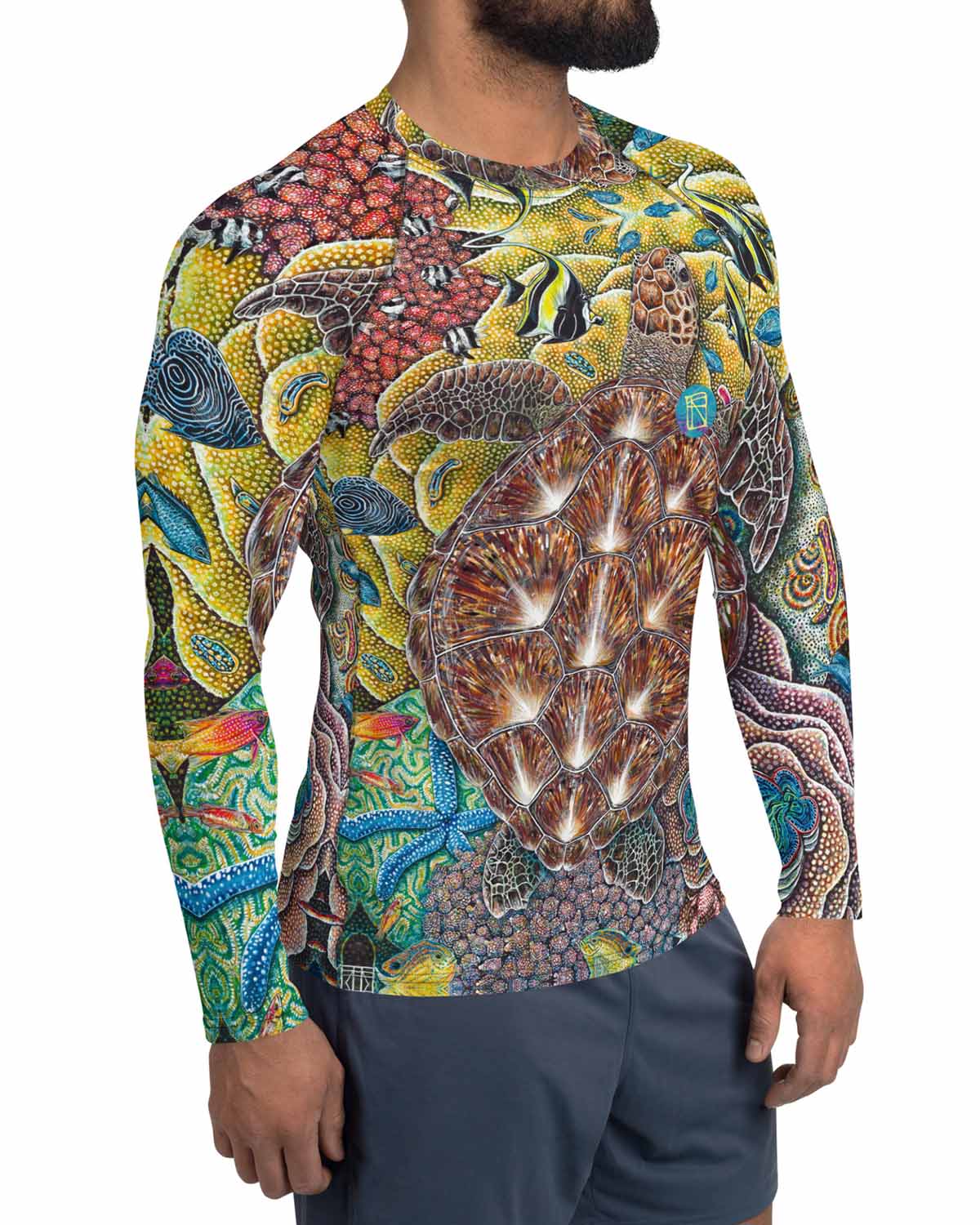 Rainbow City Full Print Men's Rash Guard