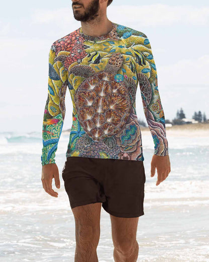 Rainbow City Full Print Men's Rash Guard