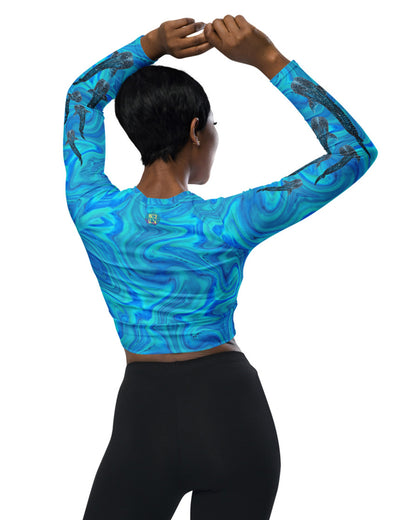 Whale Shark magic Eco Swim Long-Sleeve top