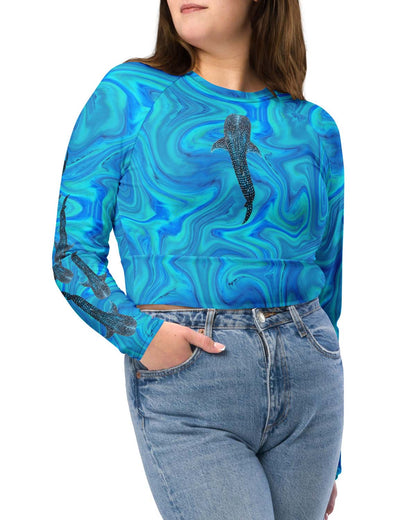 Whale Shark magic Eco Swim Long-Sleeve top