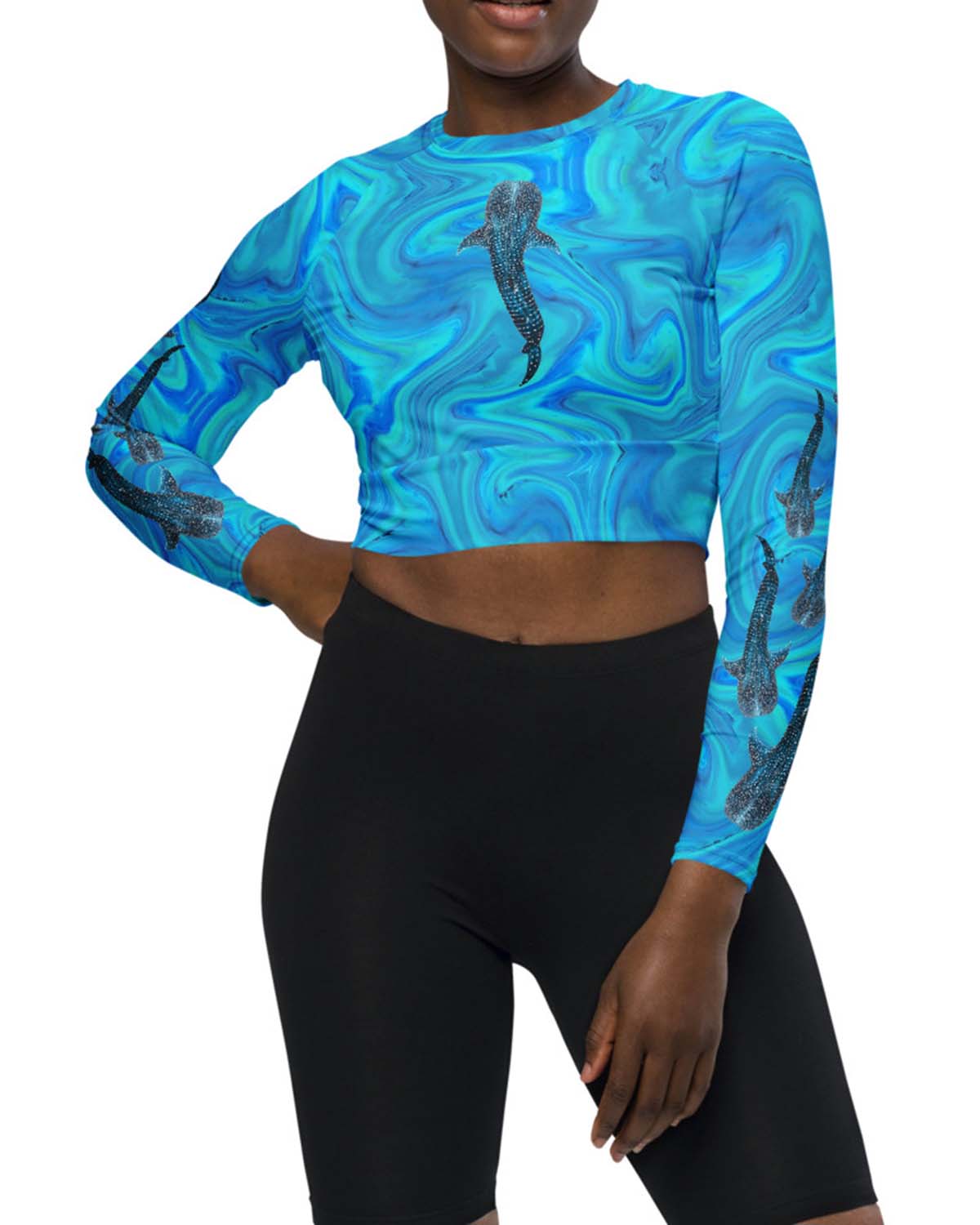 Whale Shark magic Eco Swim Long-Sleeve top