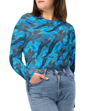 Load image into Gallery viewer, Groovy Whale Shark Eco Swim long-sleeve top
