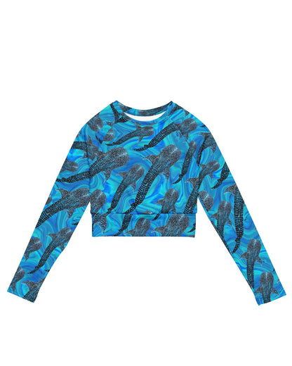 Groovy Whale Shark Eco Swim long-sleeve top