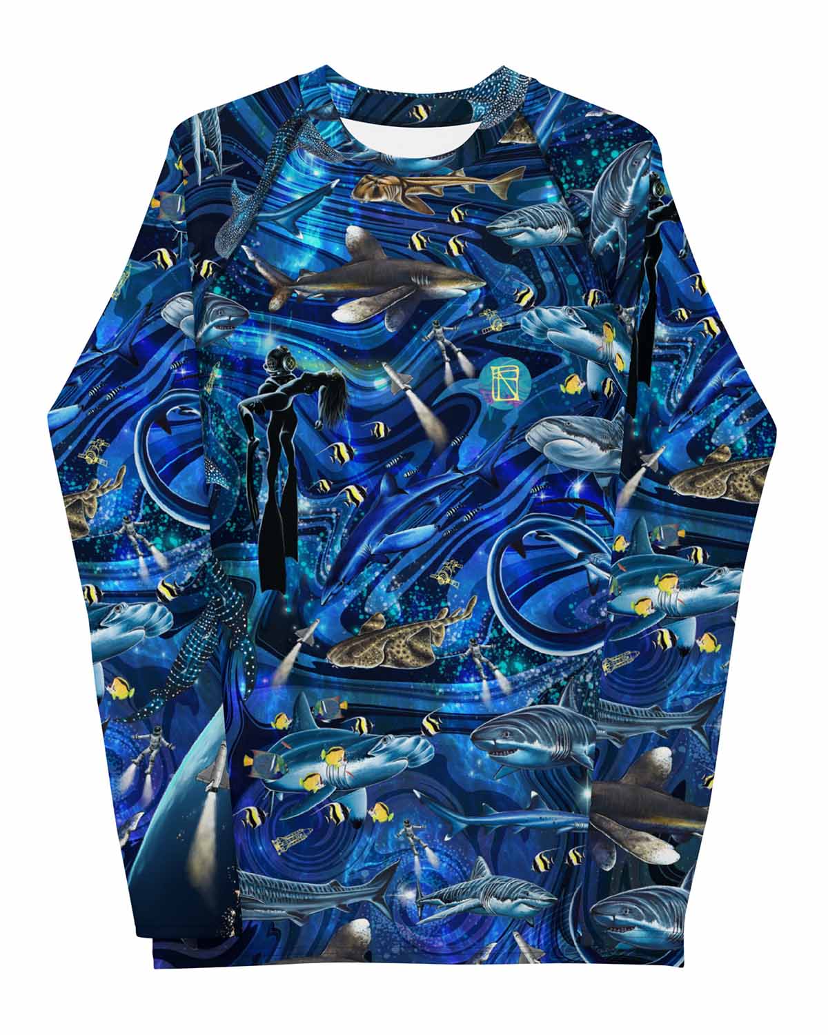 Space Shark Men's Rash Guard