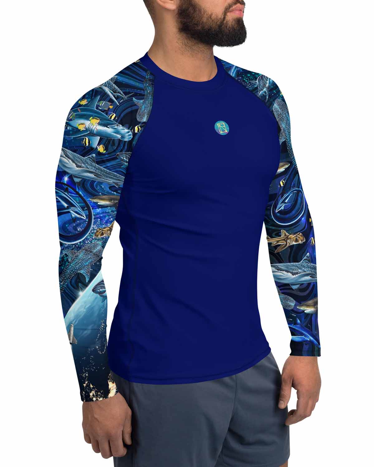 Space Shark Men's Rash Guard