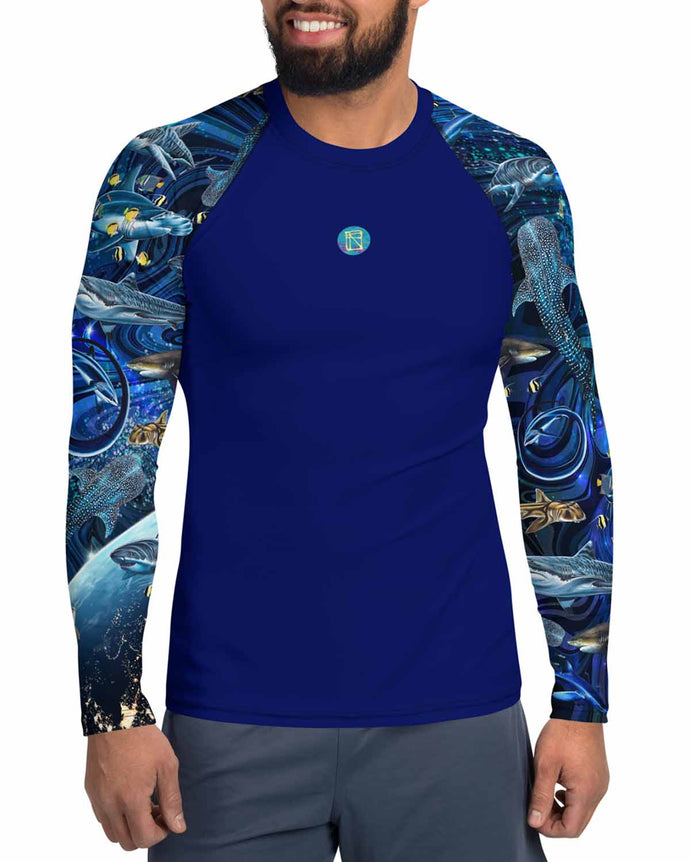 Space Shark Men's Rashguard