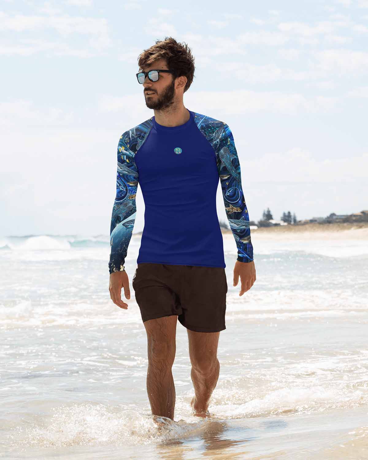 Space Shark Men's Rash Guard