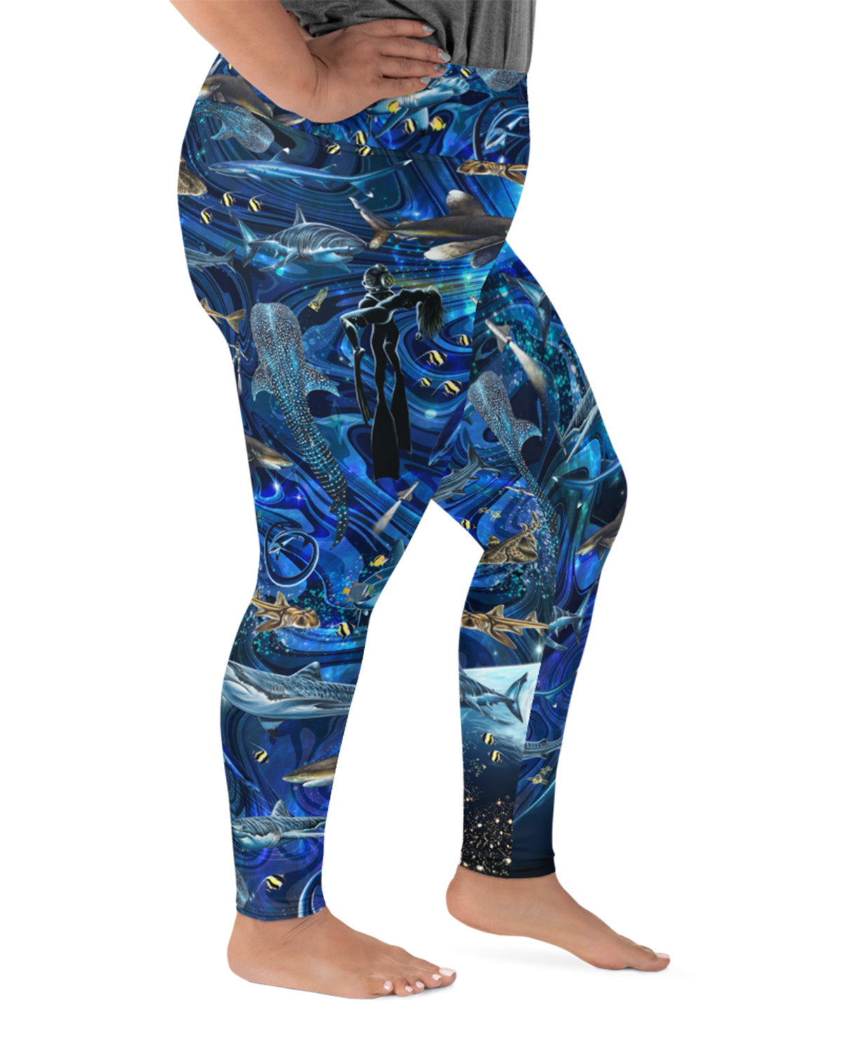 Space Shark Curve Yoga Leggings