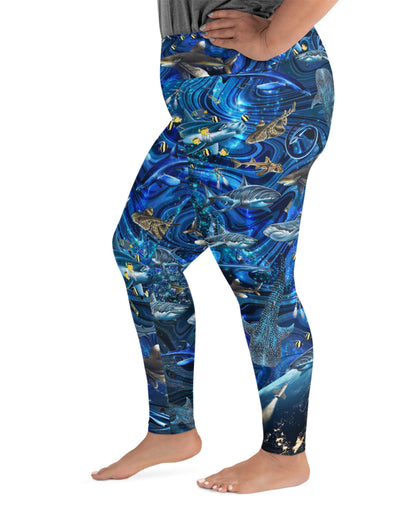 Space Shark Curve Yoga Leggings