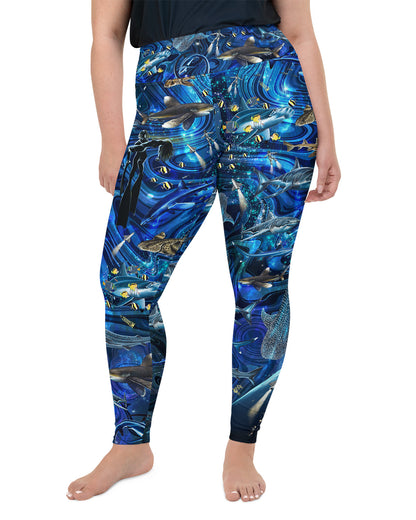 Space Shark Curve Yoga Leggings