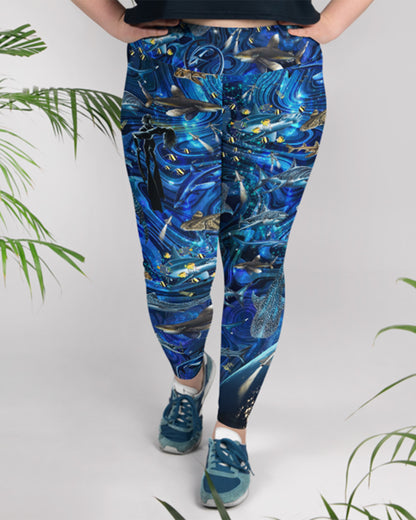 Space Shark Curve Yoga Leggings