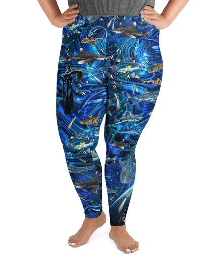 Space Shark Curve Yoga Leggings