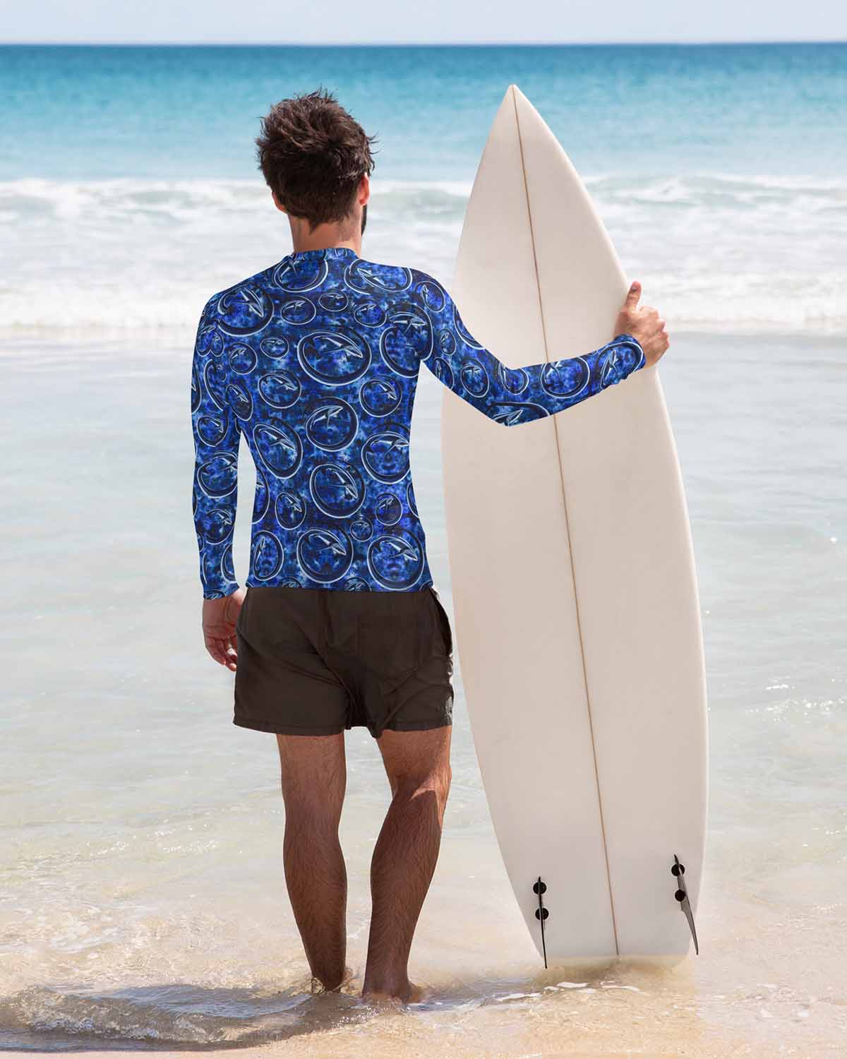 Thresher Shark Full Print Men's Rash Guard