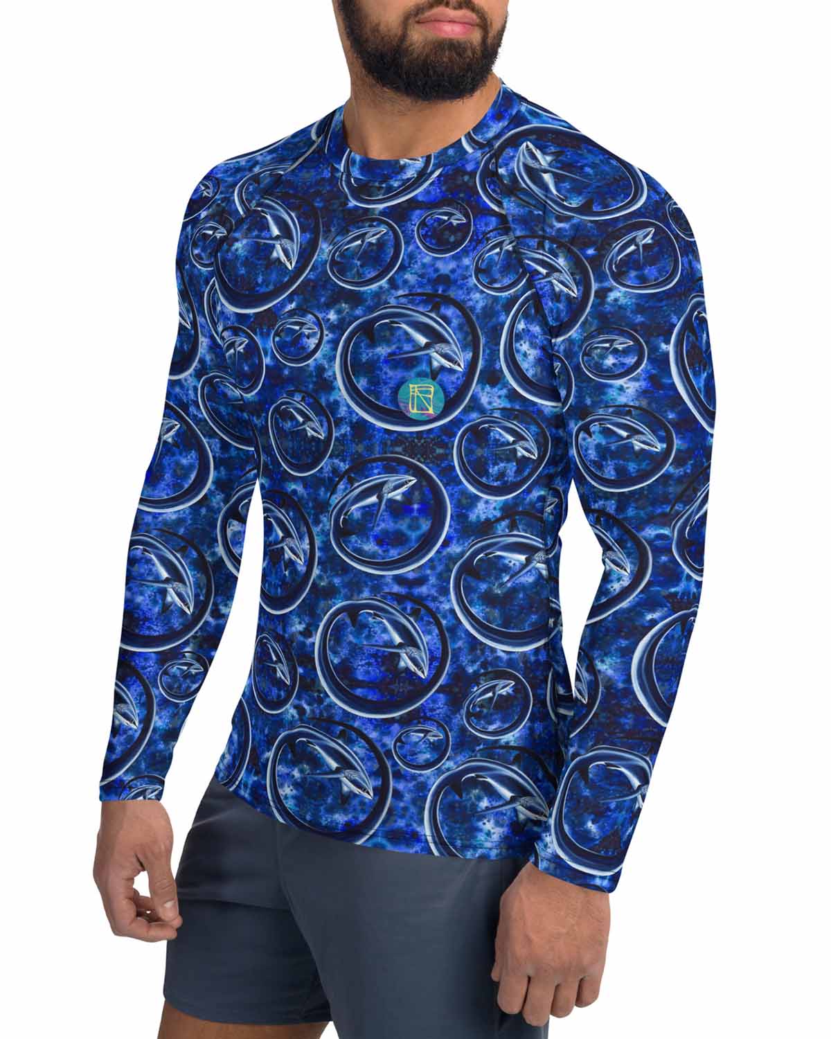 Thresher Shark Full Print Men's Rash Guard