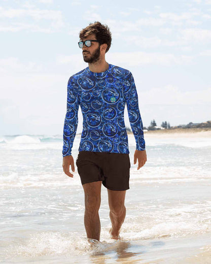 Thresher Shark Full Print Men's Rash Guard