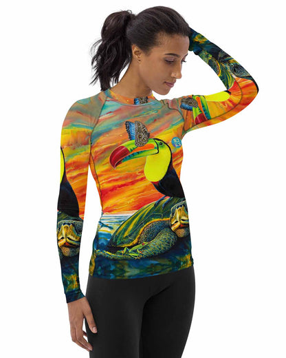 Pura Vida full print Women's Rash Guard