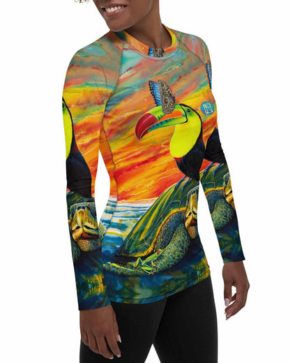 Pura Vida full print Women's Rash Guard