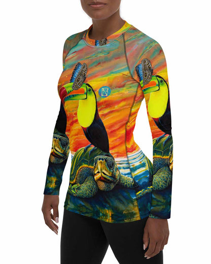 Pura Vida full print Women's Rash Guard