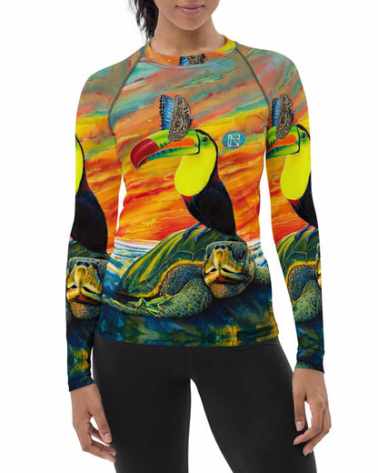 Pura Vida full print Women's Rash Guard