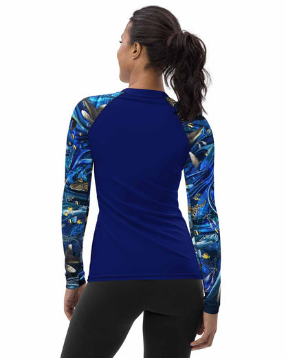 Space Shark Magic Women's Rash Guard