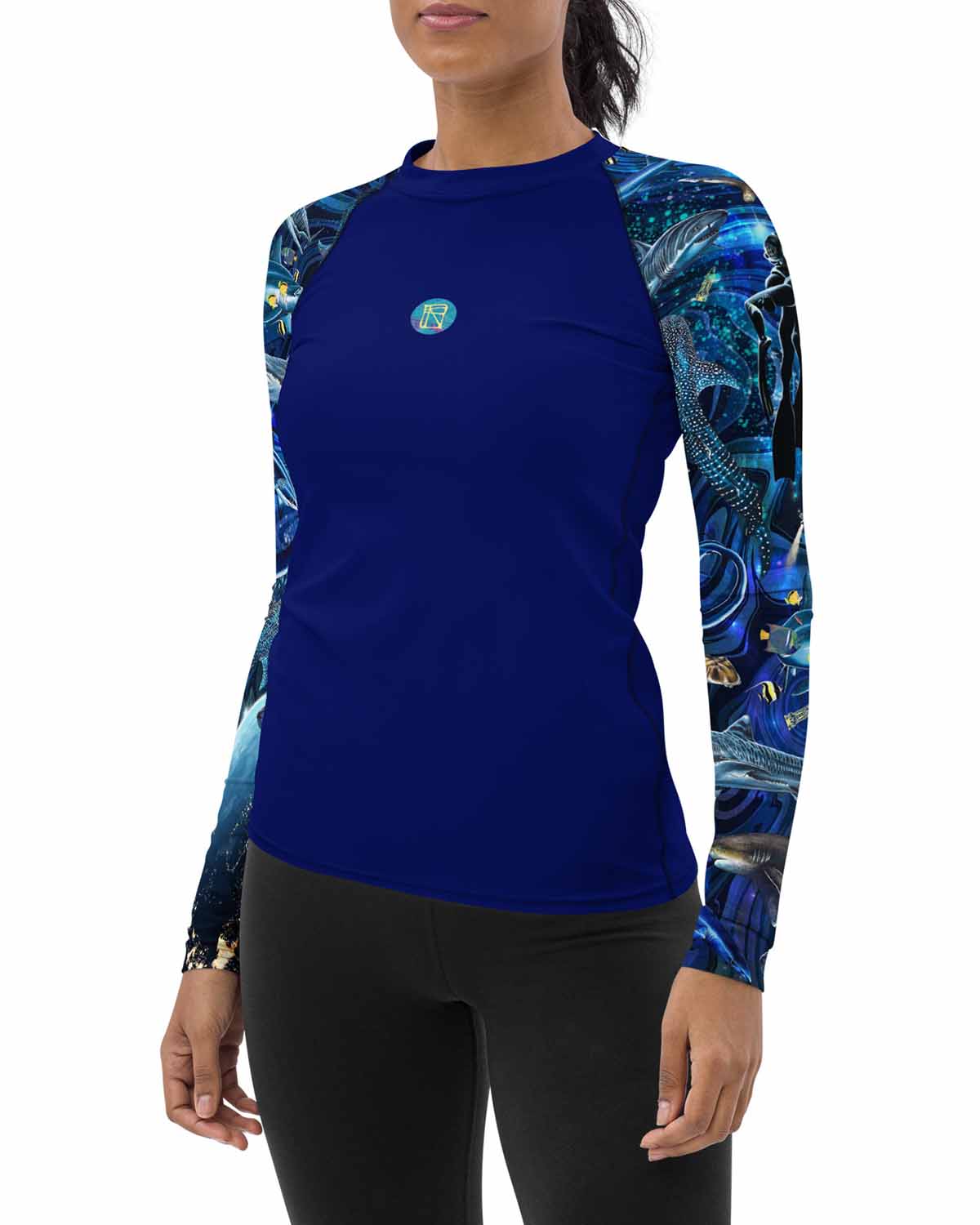 Space Shark Magic Women's Rash Guard