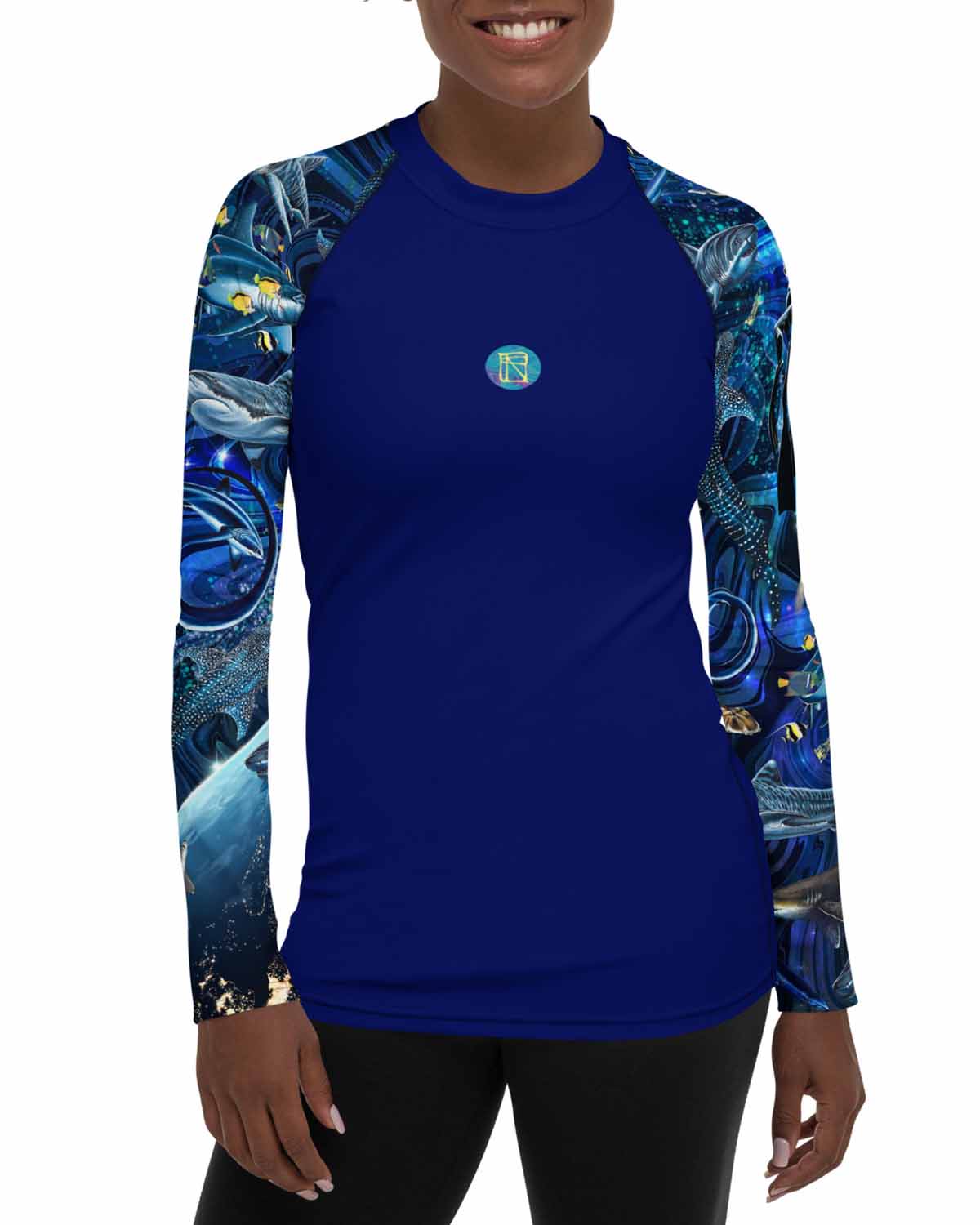 Space Shark Magic Women's Rash Guard