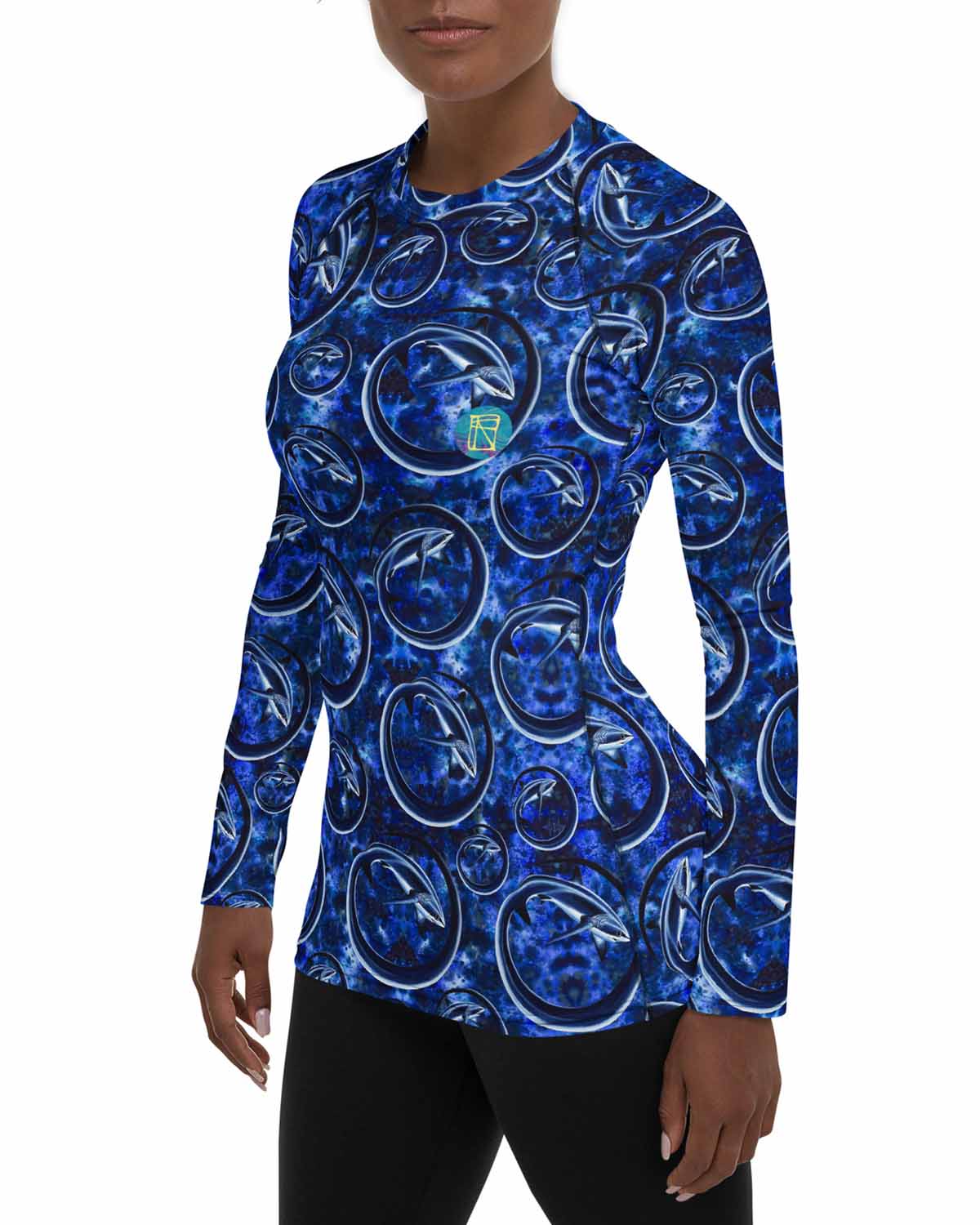 Thresher Shark Full Print Women's Rash Guard